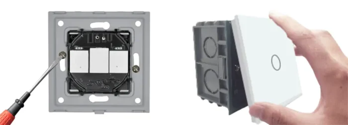 Instalace vhodná i do kulatých krabiček o hloubce alespoň 40 mm
