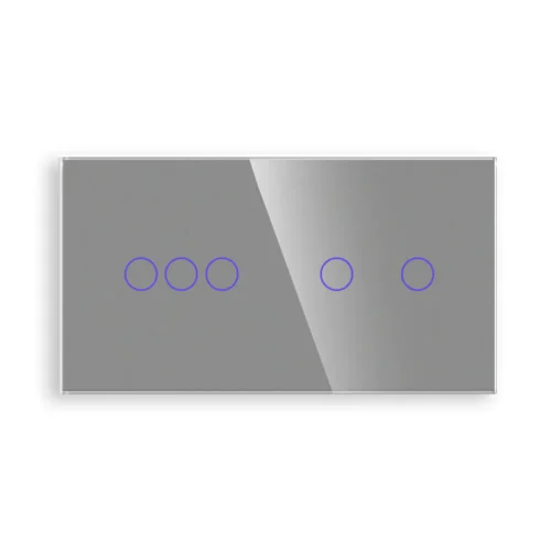 Dvojitý skleněný panel C3/C2-012 - Stříbrný