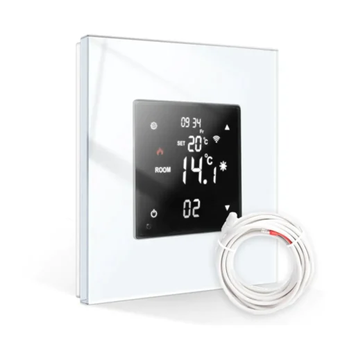 WiFi digitální termostat s externí sondou - bílý