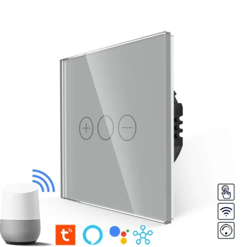 WiFi Dotykový stmívač třítlačítkový č.1 - Stříbrný
