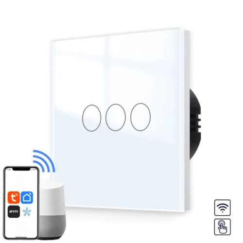 Revolo WiFi dotykový vypínač č.5 (3 okruhy) - Bílý