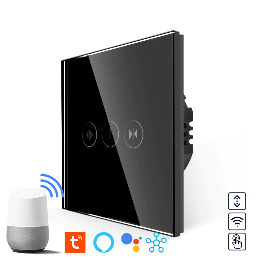 WiFI dotykový žaluziový ovladač - černý WiFi žaluziový ovladač - Černý