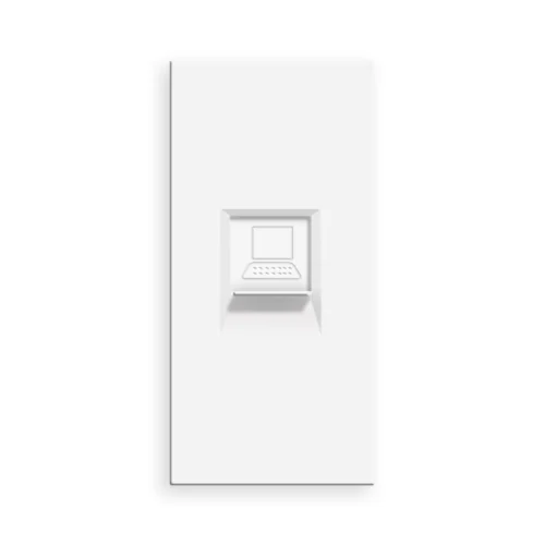 Internetový polomodul LAN RJ45 Cat.6 – bílý