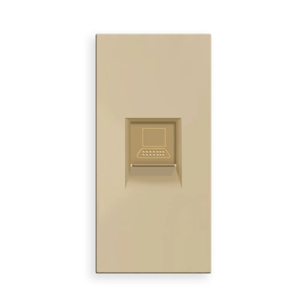 Internetový půlmodul RJ45 Cat.6 - zlatý Internetový půlmodul LAN RJ45 Cat.5 - Zlatý