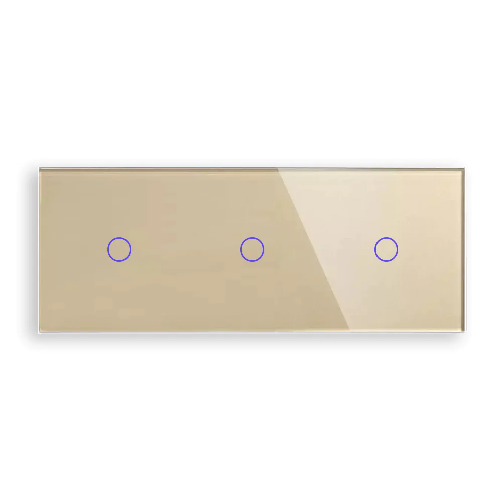 skleněný panel c1c1c1-005 Revolo trojitý skleněný panel C1/C1/C1-005 - Zlatý - Obrázek 1
