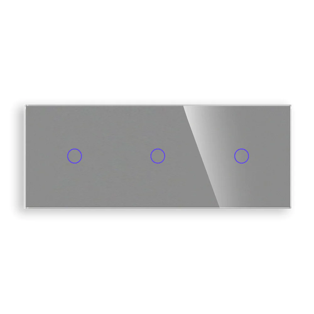 skleněný panel c1c1c1-012 Revolo trojitý skleněný panel C1/C1/C1-012 - Šedý - Obrázek 1