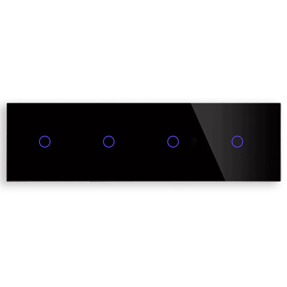 skleněný panel c1c1c1c1-003 Revolo čtyřitý skleněný panel C1/C1/C1/C1-003 - Černý - Obrázek 1