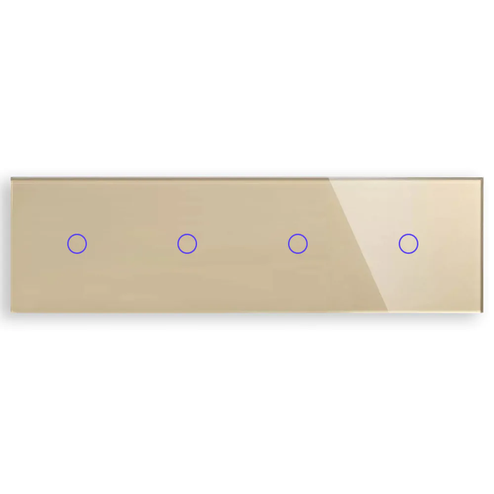 skleněný panel c1c1c1c1-005 Revolo čtyřitý skleněný panel C1/C1/C1/C1-005 - Zlatý - Obrázek 1