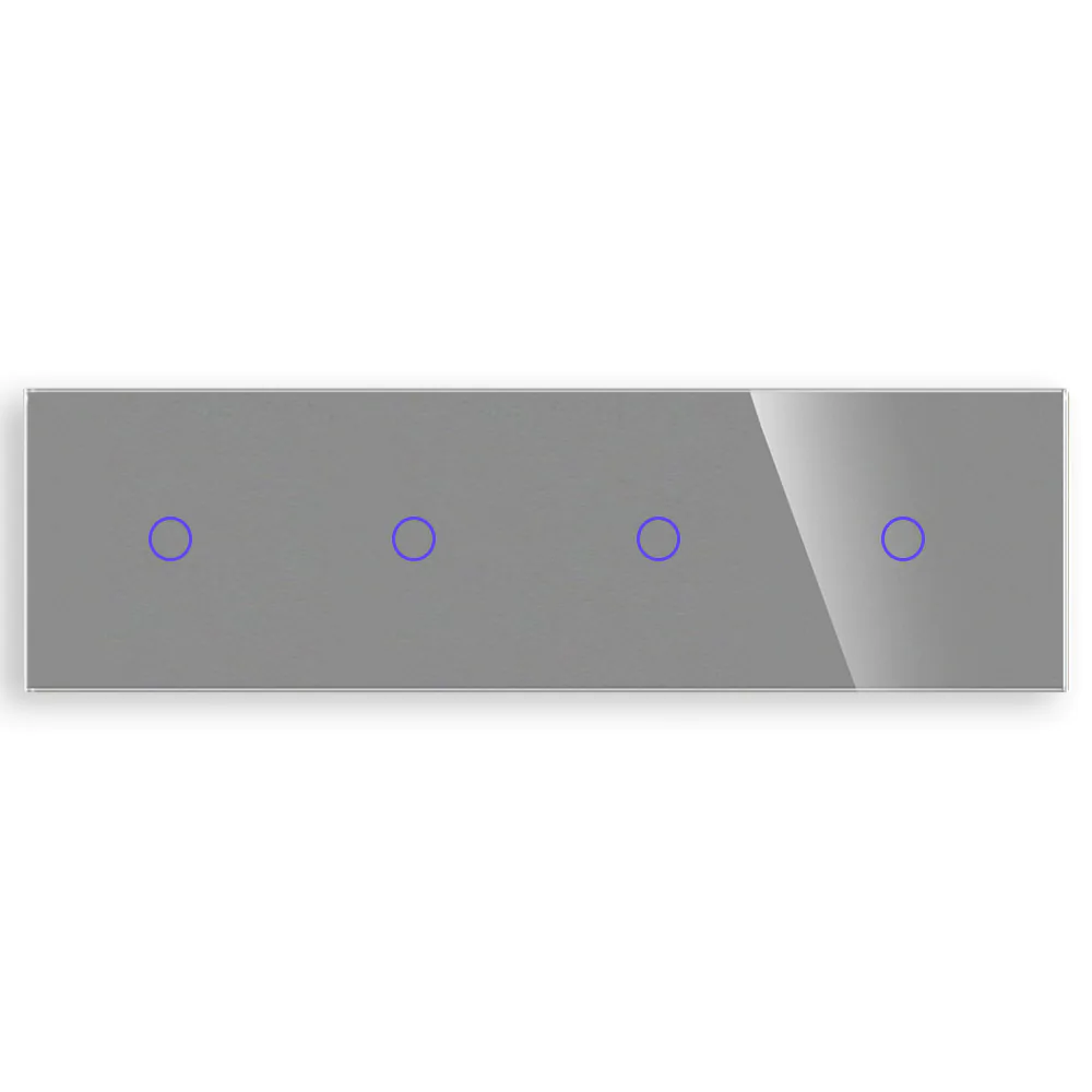 skleněný panel c1c1c1c1-012 Revolo čtyřitý skleněný panel C1/C1/C1/C1-012 - Šedý - Obrázek 1