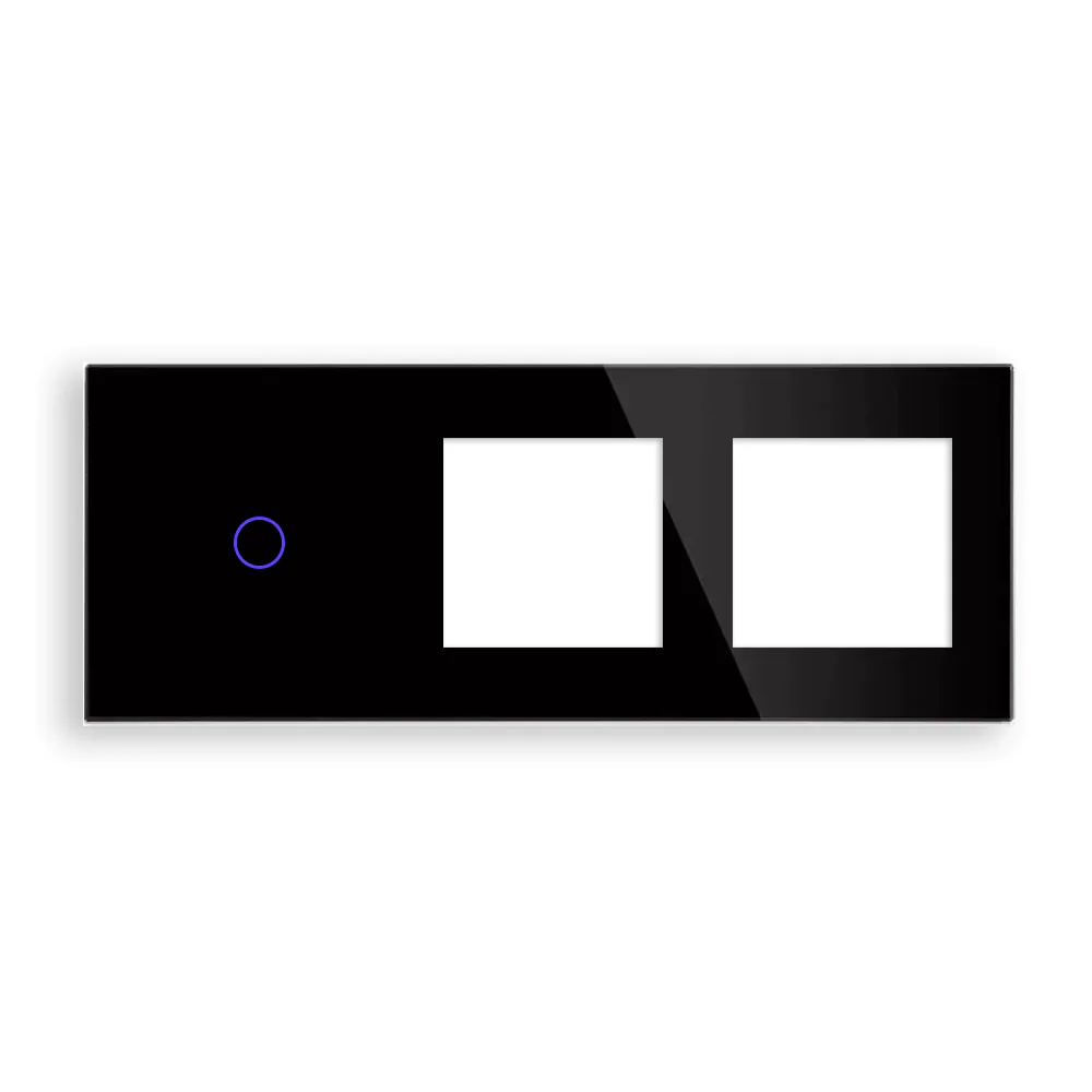 skleněný panel c1srsr-003 Revolo trojitý skleněný panel C1/SR/SR-003 - Černý - Obrázek 1