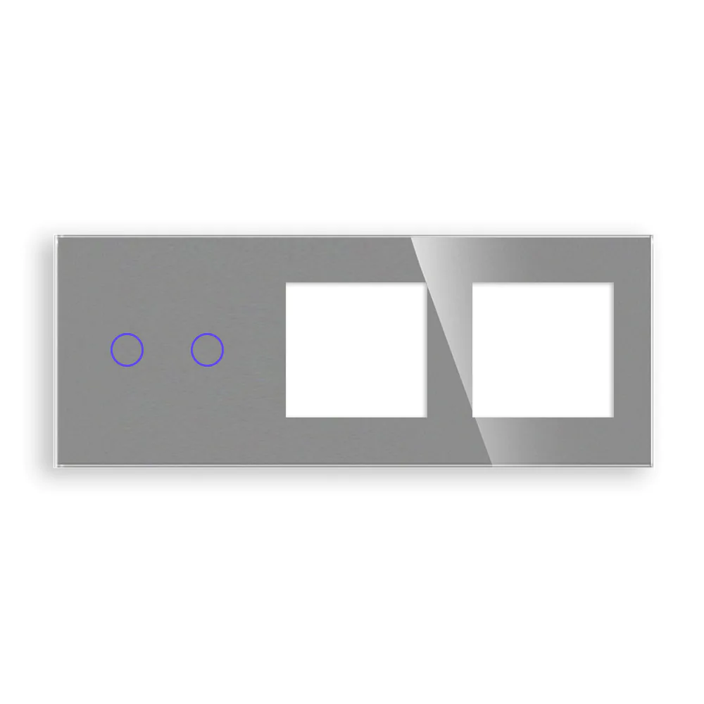 skleněný panel c2srsr-012 Revolo trojitý skleněný panel C2/SR/SR-012 - Šedý - Obrázek 1