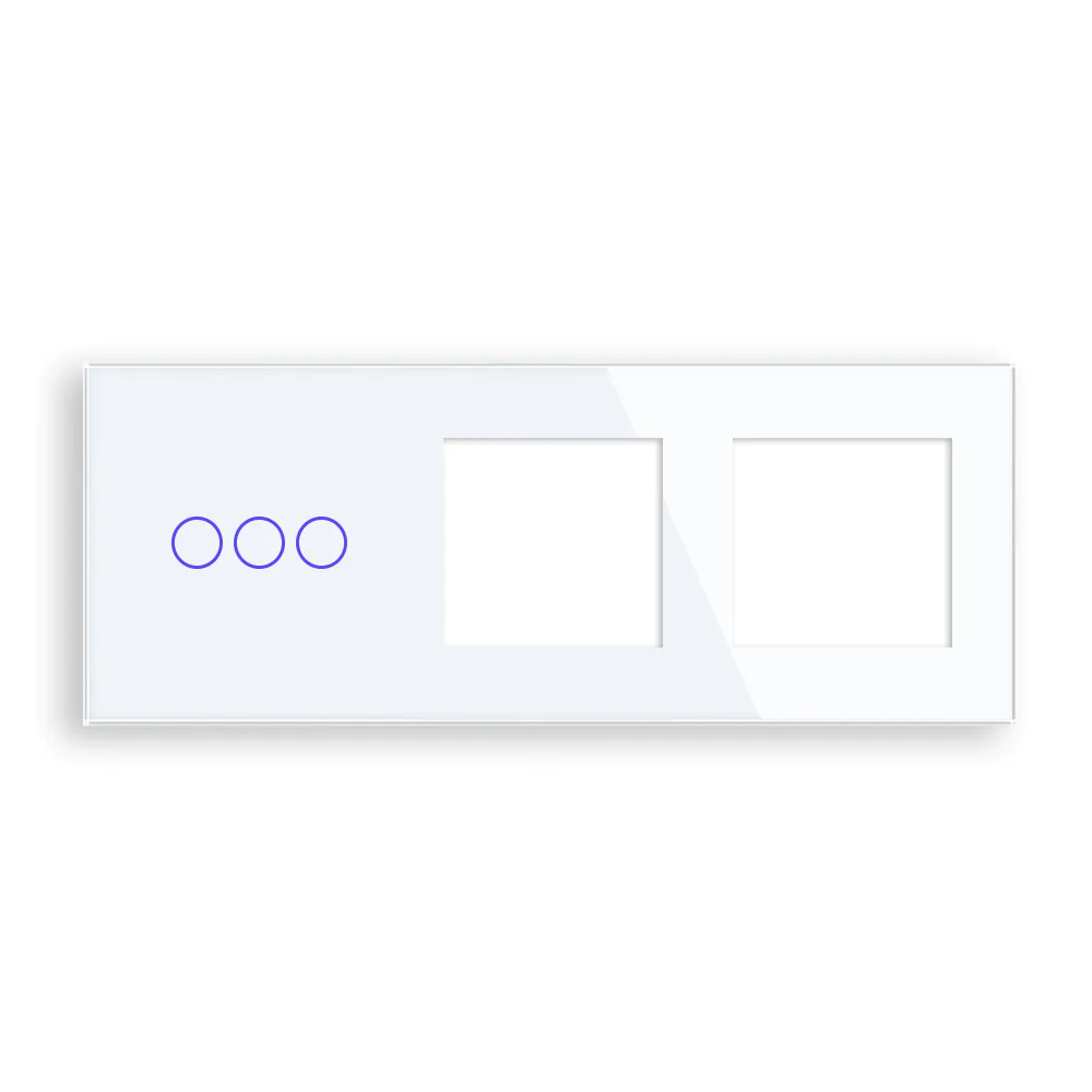 skleněný panel c3srsr-001 Revolo trojitý skleněný panel C3/SR/SR-001 - Bílý - Obrázek 1