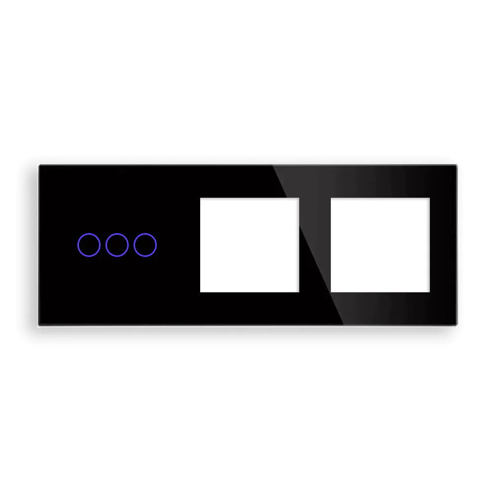 skleněný panel c3srsr-003 Revolo trojitý skleněný panel C3/SR/SR-003 - Černý - Obrázek 1