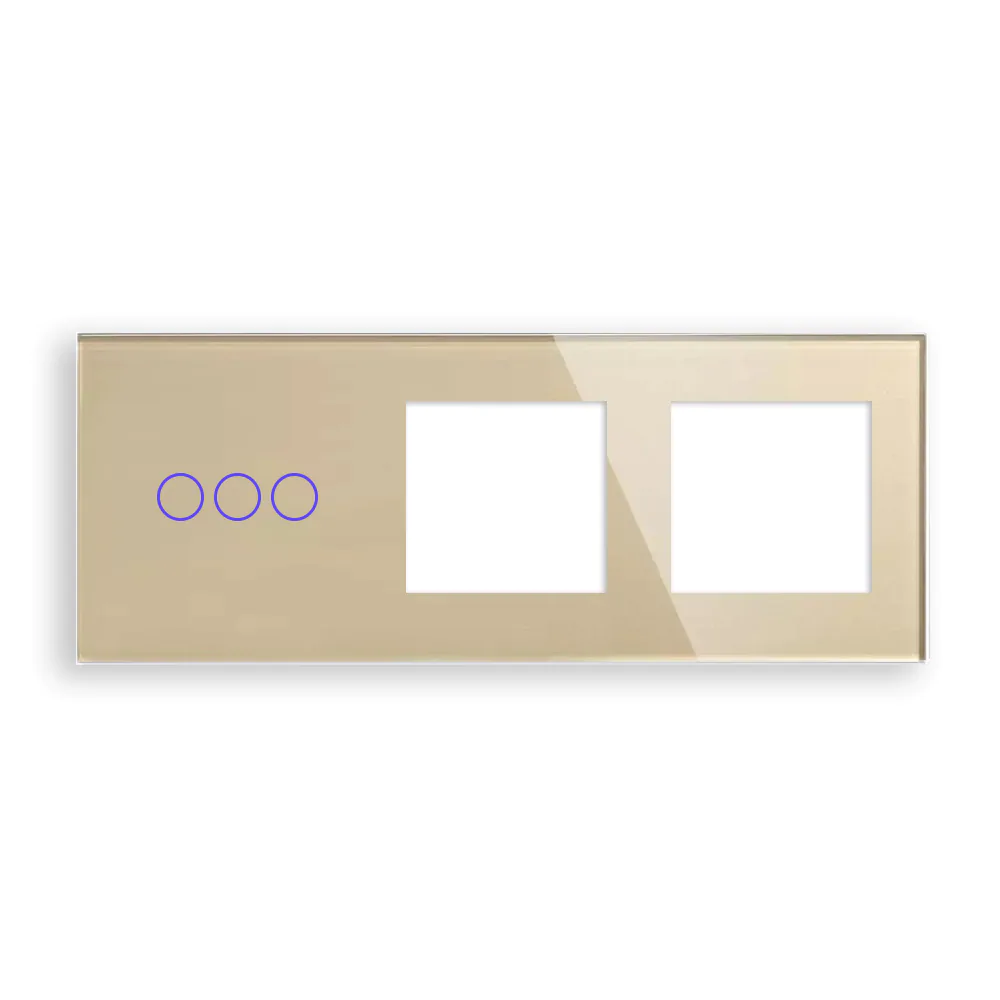 skleněný panel c3srsr-005 Revolo trojitý skleněný panel C3/SR/SR-005 - Zlatý - Obrázek 1