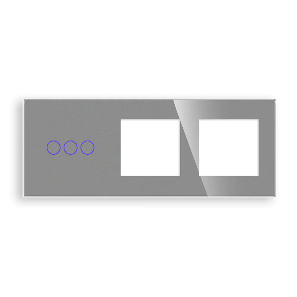skleněný panel c3srsr-012 Revolo trojitý skleněný panel C3/SR/SR-012 - Šedý - Obrázek 1