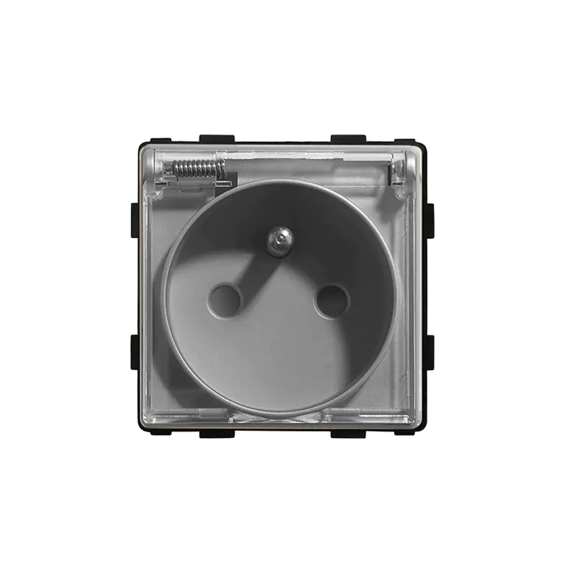 Revolo elektrická voděodolná zásuvka 16A / IP44 - Stříbrný modul Revolo elektrická voděodolná zásuvka 16A / IP44 - Stříbrný modul