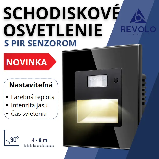 Revolo - schodišťové osvětlení s PIR senzorem - banner Revolo - schodišťové osvětlení s PIR senzorem - banner