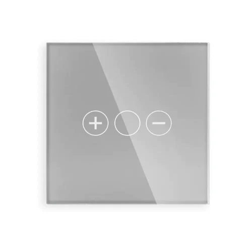 Revolo skleněný panel pro dotykový stmívač C3D-012 - Stříbrný