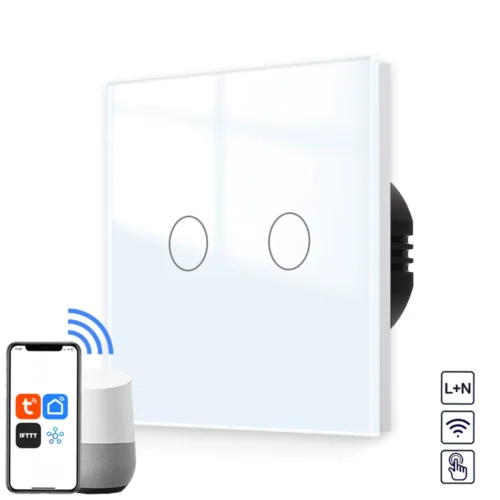 Revolo WiFi dotykový vypínač č.5 (L+N) - Bílý
