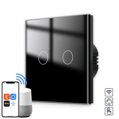 Revolo WiFi + Bluetooth dotykový stmívač č.5 - Černý