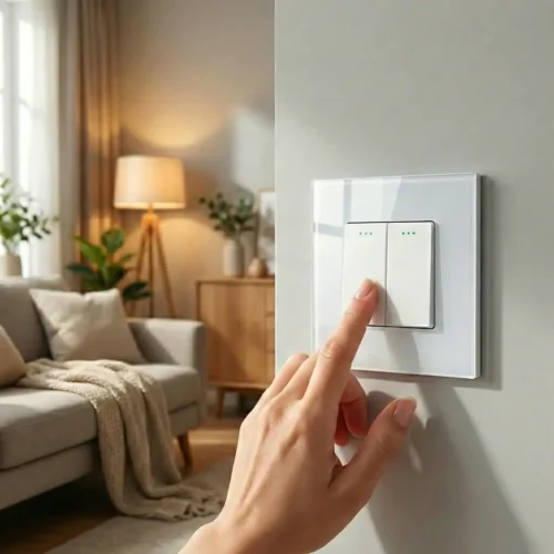 Revolo mechanický schodišťový vypínač č.5B - Bílý modul - Obrázek 4