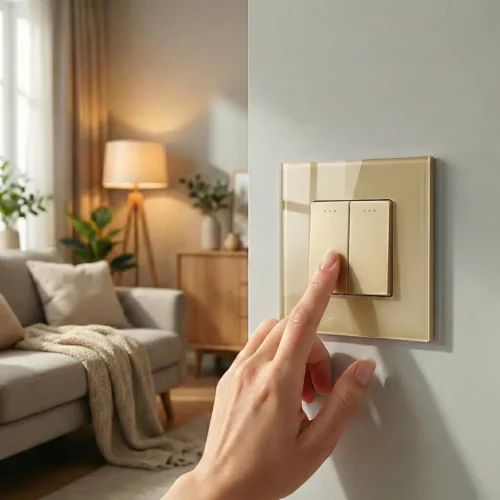 Revolo mechanický schodišťový vypínač č.5B - Zlatý