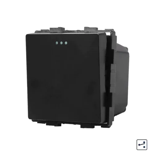 Revolo mechanický schodišťový vypínač č.6/č.7 - Černý modul